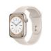 Apple Watch Series 8 GPS 45mm Smart Watch w/Starlight Aluminum Case with Starlight Sport Band - S/M. Fitness Tracker, Blood Oxygen & ECG Apps, Always-On Retina Display, Water Resistant 45mm S/M - fits 140190mm wrists 45mm Starlight Aluminium Case w Starli
