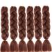 Shop Brown Jumbo Braiding Hair - 24 Kanekalon Synthetic Braids (6 Pieces) for Box Braids | International Shipping Available - Buy Online on GoSupps.com