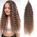 Deep Twist Crochet Hair Waterwell Twist Hair bundle synthetic curly braided hairstyle hair extension ombre kinky curl braided hair part 26 inch 3 packs 26inch T27#