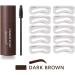 Kit 1-Step Brow Stamp and Shaping Kit Waterproof Shaping Set with 10 Eyebrow Styling Mode Card(Brown 1 Set) Dark Brown*1 - Buy Online on GoSupps.com