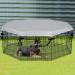 EXPAWLORER 24-Inch Dog Playpen Cover - Sun/Rain Proof Shade & Security for Outdoor Indoor Use - Fits 8 Panel Pet Playpen (Silver) - Buy Online on GoSupps.com