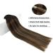 Doores Clip-In Hair Extensions - Real Remy Hair Balayage Natural Black to Chestnut Brown 45cm (18 inch) 120g 7 Pieces - Buy Online on GoSupps.com