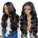 28 Inch Body Wave 13X4 HD Lace Front Wigs Human Hair Wigs For Black Women 180 Density Transparent Lace Frontal Wigs Human Hair Brazilian Virgin Real Glueless Wig Human Hair With Baby Hair Can Be Dyed 28 Inch Body Wave HD Lace Wig