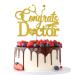 Tenhaisi Gold Glitter Congrats Doctor Cake Topper Medical School Doctor Graduation Party Decoration Supplies for Boy Girl College Graduation Cake Decor