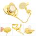 Personalized Golden Baby Pacifier - Curved Design Safe Materials & Clips | Newborn Essentials for 6-18 Months - Buy Online on GoSupps.com