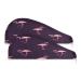Pink Flamingo Dry Hair Cap 2 Piece Quick Drying Towel Set with Button Headband Super Absorbent Soft & Comfortable