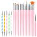 URAQT Nail Art Brushes Set 15pcs Acrylic Nail Brush Painting Pen and 5pcs Nail Dotting Tools Nail Pen Designer Nail Art Painting Kit for Diy & Professional Use 20pcs