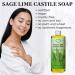 Carolina Sage Lime Castile Soap Liquid â Skin-Softening Olive Oil Soap Organic Body Wash â Pure Castile Soap Sage Lime Liquid Soap â Vegan Castile Soap Liquid (Sage Lime  32 ounces) Sage Lime 32 Ounce - Buy Online on GoSupps.com