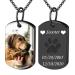 Fanery Sue Personalized Ash Necklace for Dog, Custom Pet/Dog Urn Necklace for Ashes, Pet Cremation Jewelry Memorial Dog/Pet Keepsake Necklace NECKLACE - Black dog tag - full color image