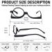 MMOWW Makeup Reading Glasses | Magnifying Makeup Glasses for Women | Flip-Down Single Lens Rotating Glasses | Black 1.5x - Buy Online on GoSupps.com