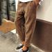 Men's Cargo Pants - Loose Fit Cotton Plus Size with Pockets - Summer 3/4 Sport Shorts & Lace Up Solid Color Overalls - A3-Braun - Buy Online on GoSupps.com
