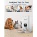 VOLUAS Automatic Pet Feeder for Cats and Dogs - Timed Dispenser with Desiccant Bag, 4 Meals a Day, Portion Control, Voice Recorder - 6L Capacity, White Opaque - Buy Online on GoSupps.com