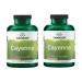 Swanson Cayenne - Herbal Supplement Promoting Digestion, Circulation & Metabolism Support - Natural Formula May Support Heart Health - (300 Capsules, 450mg Each) (2 Pack)
