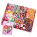 Esteopt 780 pieces girl hair accessories set loop hair clip flower flower hair clip elastic rubber hair tie hair clips for girls and little girl baby children