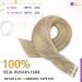 Moresoo Remy Tape-In Hair Extensions Real Hair Ash Blonde #18/613 40 cm 10 Pieces Premium Quality Tapes for Seamless Volume - Buy Online on GoSupps.com
