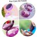 Portable Gleavi Contact Lens Container & Glasses Case - Travel Set for Contact Lenses - ABS Violet Purple 7.5x3cm - Buy Online on GoSupps.com