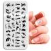 NICENEEDED 6 * 12cm Angel Nail Stamping Plates Finger Angel Different Designs Nail Printing Template Stainless Steel Nail Art Stamp Stencils Tools for DIY Making Style 2