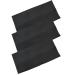 8cm Wide Black Headband for Women White Gray Stretchy Jersey Hair Band for Yoga Makeup Running (black+black+black)