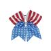 Patriotic Flag Cheer Bow Hair Rope Tie Ponytail Holder Cheerleader Girls JHN12 (Glitter Bow-B)