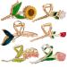 6 Pack Tulip Flower Metal Hair Claw Clips for Women - Non Slip & Strong Hold - 6 Styles for Thick & Thin Hair - Buy Online on GoSupps.com