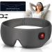 Silk Cordless Heated Eye Mask Washable Sleep Mask Warm Eye Compress Mask Soft Pressure Free Shade Blindfold Electric Eye Heating Pad for Blepharitis Sinus Stye Gifts for Men Women
