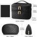 Maange Portable Travel Makeup Bag Set - 2 Pieces Waterproof PU Leather Cosmetic Bag for Women - Stylish & Multifunctional Black Bag - Buy Online on GoSupps.com