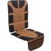 Lusso Gear Car Seat Protector for Child Car Seat Non-Slip Waterproof Car Seat Protector for Leather Seats with Thick Padding and 2 Mesh Storage Pockets Baby Seat Protectors Under Carseat (Tan)