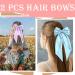 2 Pcs Big Hair bow Hair Bows for Women Bow Hair Clip Elegant Solid Color French Barrette Bows For Hair With Long Silky Satin Hair Barrettes Accessories Bow Hair Clips for Women Girls (Blue+Lilac) - Buy Online on GoSupps.com