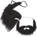 Totority 4 pcs fake beard prom decor halloween props short beard makeup party supplies Toy elder artificial Blackx3pcs 21X15X0.1CMx3pcs - Buy Online on GoSupps.com