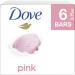 Dove Beauty Bar Gentle Cleanser - 6 Bars for Softer Smoother Skin | Moisturizing Pink Soap International Shipping Available - Buy Online on GoSupps.com
