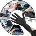 Nitrile Disposable Gloves Pack of 100  Latex Free Safety Working Gloves for Food Handle or Industrial Use Black- Medium - Buy Online on GoSupps.com