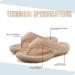 BCSTUDIO Women's Thong Spa Slippers with Arch Support - Light Brown - Buy Online on GoSupps.com