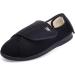 Happy Touch Women's 80D Memory Foam Diabetic Slippers - Adjustable Closures - Size 9 - Black/White - Buy Online on GoSupps.com