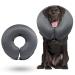 WONDAY Dog Cone for After Surgery, Pet Inflatable Collar Comfy Soft Dog Cone, Adjustable Protective Recovery Dog Collar for Wound Healing and Prevent from Biting & Scratching XL(neck:18"-24") A-Grey