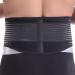 Lumbar Support Belt Adjustable Back Braces With 14 Energy Magnets Corrector Suitable For Men's/women's (Color : Black Size : Length 44inch) Length 44inch Black