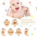 15-Piece Wood Pacifier Clips Set - DIY Beech Wooden Clip Holder for Teething Baby with Star, Heart, and Moon Designs - Buy Online on GoSupps.com