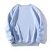 Women's Large Blue Print Long Sleeve Sweatshirt | Autumn Fashion Tee T-Shirt | Casual Blouse Pullover - Buy Online on GoSupps.com