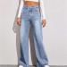Shop Lady High Waist Stretch Vintage Pants - Ripped Slim Jeans with Pockets | Casual Fashion for All Sizes - Buy Online on GoSupps.com