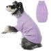 Hjumarayan dog sweater - simple & elegant sweater dog warm dog sweater medium -sized dogs with hole for leash beautiful dog sweater with legs for French bulldog (purple l) l (breast 53cm back 40cm) purple