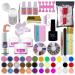 Warm girl acrylic nail set acrylic powder 3 colors acrylic fluid 36 pieces glitter powder UV primer nail art nail powder set for nail extension