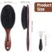 RAVEGO Boar Bristle Hair Brush Detangles & Styles Fine Frizzy Hair Brown Wooden Handle Unisex Adult Women Men & Children - Buy Online on GoSupps.com