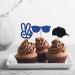 Two Cool Cupcake Toppers Baby 2nd Birthday Party Decor for Boys Sunglasses Sign Dessert Picks Two Years Old Birthday Party Decoration - Blue & Black Glitter - Buy Online on GoSupps.com