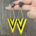 Feyley Triangular Seam Earrings | Minimalist Acrylic Geometric Dangling Jewelry for Women & Girls - White - Buy Online on GoSupps.com
