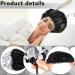 Adjustable Silk Bonnet Set - Double Sided Satin Sleep Caps for Women - Black - Protects Curly and Natural Hair - 2 Pieces - 36cm - Buy Online on GoSupps.com