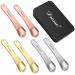 6 Pack Metal Makeup Spatula, Mini Spoon, Beauty Scoop for Facial Cosmetic, Face Mask (Silver ,rose gold& Gold)