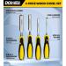 DOWELL Wood Chisel Tool Set 4pc Sturdy Chisel 1/4 inch 1/2 inch 3/4 inch 1 inch with Carpenter Pencils HY080103 - Buy Online on GoSupps.com