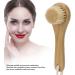 Manual Face Brush Portable Wooden Soft Bristles Cleansing Facial Brush for Facial Body Massage Cleaning Care - Buy Online on GoSupps.com