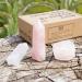 Rose Quartz & Selenite Healing Crystal Wand - Raw Rose Quartz - MIMOSA - Buy Online on GoSupps.com