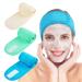 Whaline Spa Facial Headband Make Up Wrap Head Terry Cloth Headband Adjustable Towel for Face Washing Shower Facial Cover 3 Pieces (Blue Green Yellow)