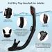 Kesida Snorkeling Set for Adults - Long Fins, Dry Top Snorkel, Anti-Leak Mask - M/L Size - Black - Buy Online on GoSupps.com